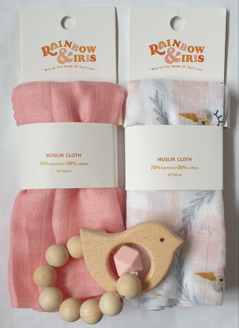 Rainbow & Iris Muslin - Unicorn Gift Box