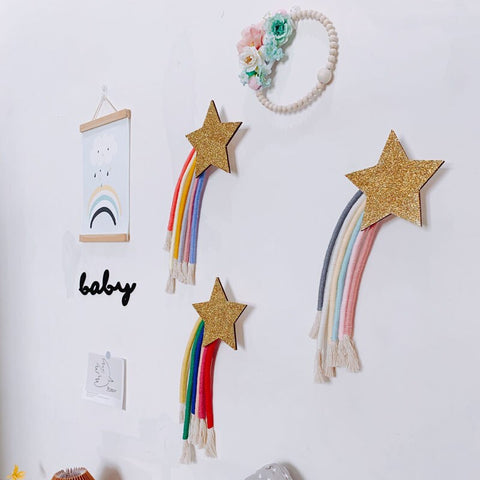 Shooting Star Macrame Rainbow Wall Hanging - Little Dot Shop