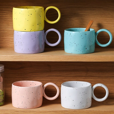 Ceramic Round Handled Mugs